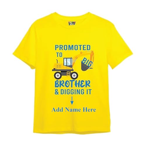 Image of Big Brother T Shirts for Boys Promoted Announcement 100% Cotton Round Neck(bigbro-Construction)
