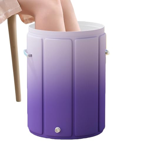 Weqizuerqi Bain de Pieds | Seau Massant Avec Poignée | Bassin Pliable pour le Trempage des Pieds | pour Camping Spa Centre Hôtel Dortoir Salle de Bain le Coucher Femmes Hommes Personnes Âgées