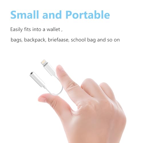 Image of [Apple MFi Certified] 2 Pack Lightning to 3.5mm Aux Audio Adapter, Headphone Jack Converter Dongle for iPhone 14 /13 /12 /X /XR & iPad (Supports All iOS Systems)