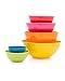 Francois et Mimi 6 Piece Colorful 100% Melamine Mixing Bowls, Mixing Bowl Set (Classsic)