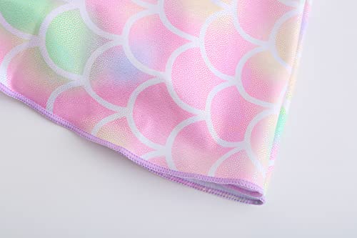 Ruuyiicoco Girls One Piece Unicorn Swimsuit Mermaid Swimwear Rainbow Bathing Suit (12-13 Years, Pink Mermaid) #TOP5