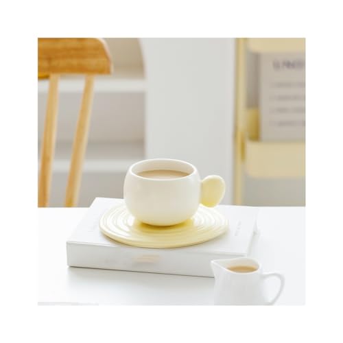 Tasse à café en céramique créative ensemble simple avec soucoupe