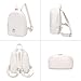 YiXiamo Cute Fashion Mini Backpack Leather for Women (Off-white)
