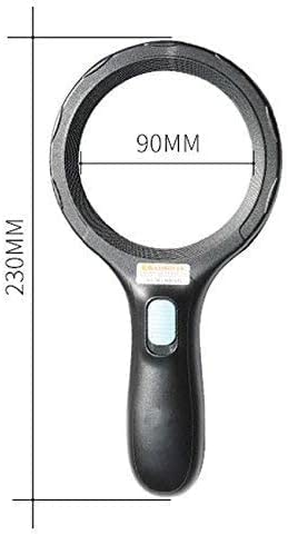 Lente d'Ingrandimento da Lettura Lente d'Ingrandimento Portatile illuminata a LED con Lente Extra Large Lente d'Ingrandimento da Lettura per Bambini Anziani Mat
