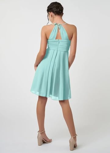 Girls's Sleeveless Bridesmaid Dresses for Junior Flower Girl Dress Sleeveless Aqua Jr Bridesmaid Dresses for Girl 7-16 Little Infant Junior Formal Gown3