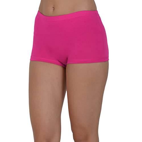 Image of EVA & JOY Women's Cotton Solid Mid-Rise Boyshort Panty (Pack of 3)