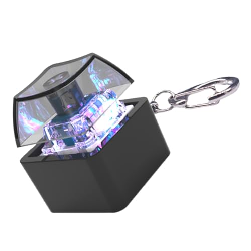 1-Key Mechanical Keycap Tester Keychain with LED Lighting for Stress