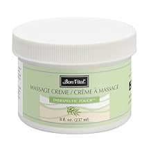 Bon Vital Therapeutic Touch Massage Creme, Professional Massage Therapy Cream with Olive Oil to Repair Dry Skin & Soothe Sore Muscles, Full Body Moisturizer, 8 Ounces Packaging May Vary