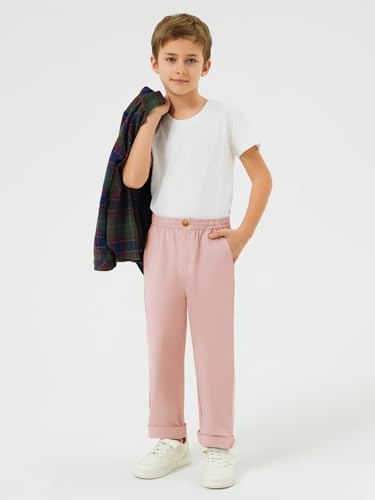 Image of Haloumoning Boys School Uniform Chino Pants Kids Twill Pants 5-14 Years