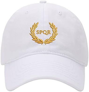 Baseball Cap Men SPQR Roman Empire Caesar Wreath Embroidered Washed Cotton Dad Hat Baseball Caps