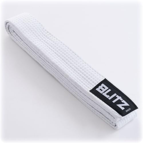 Blitz Plain Coloured Belt - White - 200cm