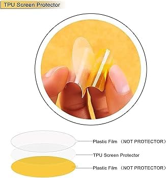 Image of smart watch Screen Guard Protector Compatible for Fastrack Revoltt XR1 3.50 cm | Ultrathin 0.125mm Flexible Screen Protector TPU Membrane with Edge to Edge Full Screen Coverage & Easy Installation (Pcs - 3)