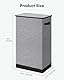 SOLEDI 100L Wäschekorb mit Deckel Grau und Wäschesack - Wäschesammler schmal Für Badezimmer, Schlafzimmer, Wäschekammer, Kinderzimmer, Eigentumswohnungen, laundry baskets, Faltbar Wäschebox