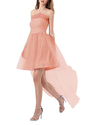 Robe en tulle pour enfants couleur corail mini tenue de soirée taille 52