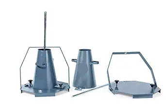 Aumcosmic Slump Cone Test Apparatus Testing Equipment Base and Rod Set Steel for Cements Concrete