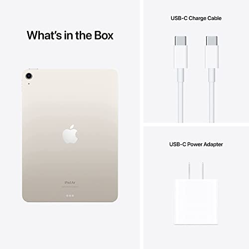 Image of Apple 2022 iPad Air 10.9-inch, Wi-Fi, 256GB - Starlight (Renewed)