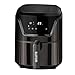 Fritteusen Heißluftfritteuse Vollautomatische Ölfreie Heißluftfritteuse 4,5L Große Elektrische 1500W Hohe Leistung Mit LED-Touchscreen (Color : Black, Size : 28 * 28 * 33cm)