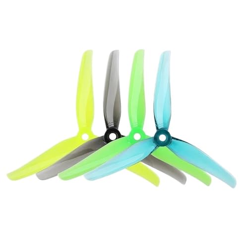 Hélice tripale F5 jaune anti-vibration pour réparer les drones de course FPV