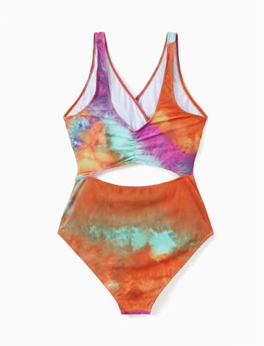 PATPAT Family Matching Swimsuits Swimwear Set for Couples Mommy and Me Striped Spliced Bathing One-Piece Swimsuits