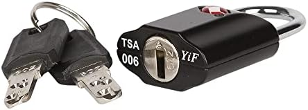 4 Pack TSA Approved Luggage Key Locks for Travel  Lock with Keys - Black