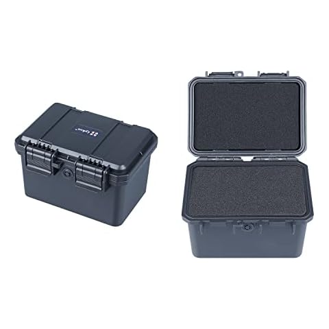 Lykus HC-1430 Mini Hard Case Dry Box with Foam Insert, Interior Size 14x9x9.3 cm, IP66 Splash-Proof, Suitable for Cellphones, Tools, Small Devices and More Cover