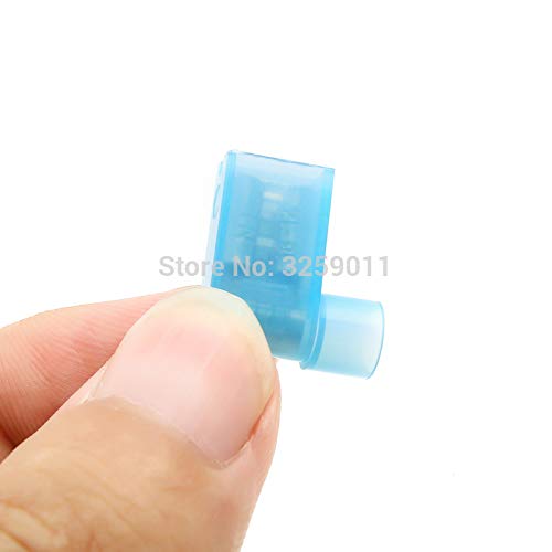 Gimax 500PCS Fully Insulated Flag Wire Connector Quick Disconnects Electrical Wiring Female Spade Nylon Wire Crimp Terminal FLDNY2-250