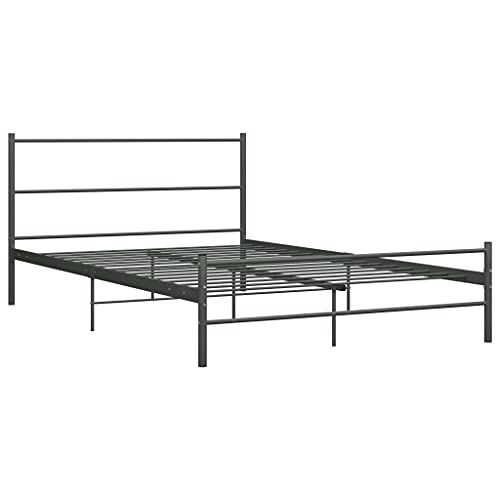Lumanois Estructura de Cama sin colchón Metal Gris 120x200 cm,Mobiliario,Camas y somieres,16.35kg-284686