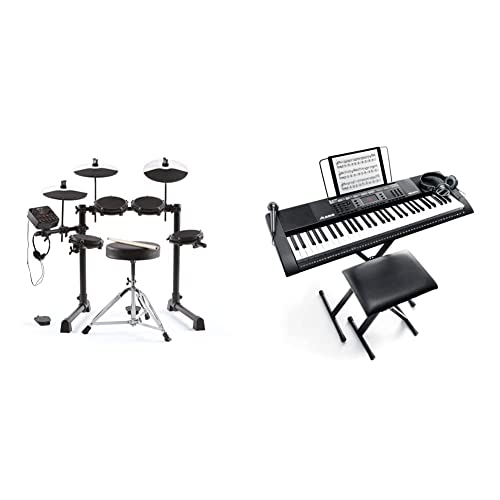 Alesis Debut Kit – Kit de batterie électronique pour enfant avec 4 pads en peau maillée, 120 sons & MELODY 61 piano… - Les Beatles, Paul McCartney, John Lennon, RIngo Starr, George Harrison Alesis Debut Kit – Kit de batterie électronique pour enfant avec 4 pads en peau maillée, 120 sons & MELODY 61 piano…