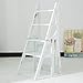 MHBGX Stołek ze schodami, przenośny stołek do domu, wielofunkcyjny stołek, składane krzesło drabinkowe - składana półka - regał biblioteczny, regał na książki, stojak na rośliny do przechowywania i dekoracji, B