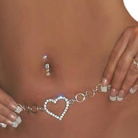 Carufin Love Heart Adjustable Waist Chain Cover