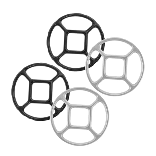 Hoement 4 Piezas Soporte para Estufa de Gas Anillo Wok Pequeño Resistente Aleación Antideslizante Compatible con Fuegos y Ollas Pequeñas Cocina Segura y Equilibrada