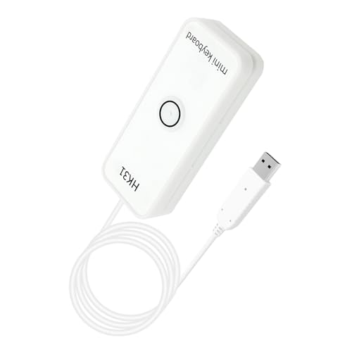 Fockety - Fockety Clavier USB personnalisé à Une Touche, Personnalisez Facilement Les Fonctions Macro de Chaîne Multimédia du Clavier, avec Points Braille pour Les Utilisateurs Malvoyants (HK31UW Blanc)