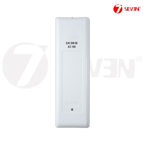Image of 7SEVEN Compatible with Daikin AC 169 Remote with Air Conditioner and Suitable for Split and Window AC, Exactly Match Each Key of Remote with Original remotes Control - Use New AAA Alkaline Batteries.