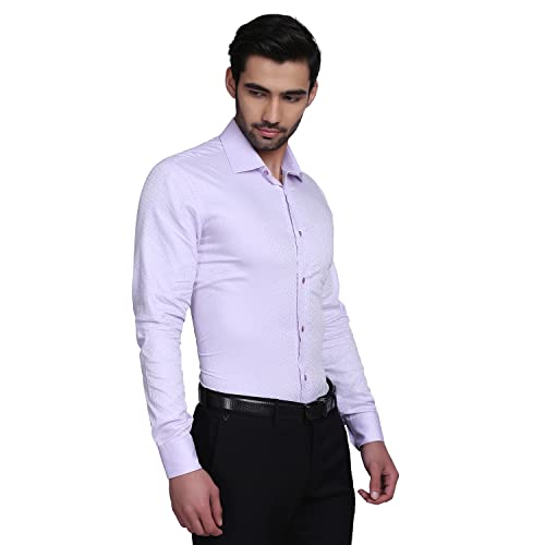Image of Blackberrys Men's Cotton Solid Slim-Fit Formal Shirts