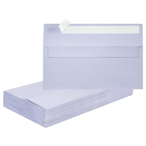 Image of 50 Pcs #10 Light Purple Envelopes Letter Size Self Seal, Business Envelopes