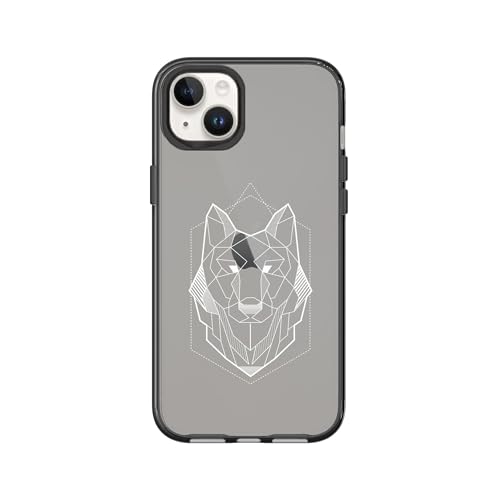 Coque iPhone 14 Plus RhinoShield JellyTint Geometric Wolf Head antichoc noire