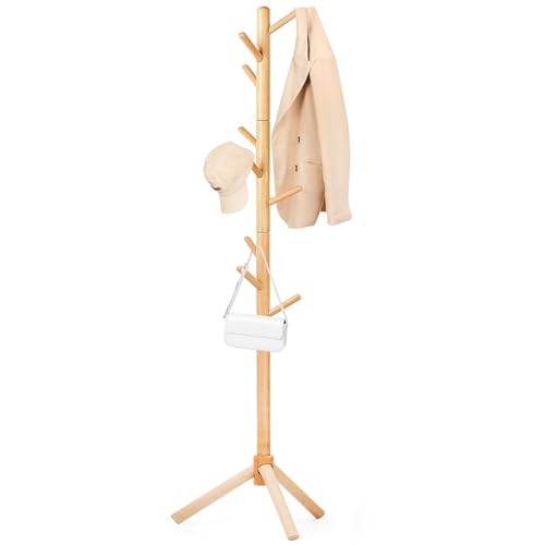 Relquorax Garderobenständer Buchenholz, Jackenständer,...