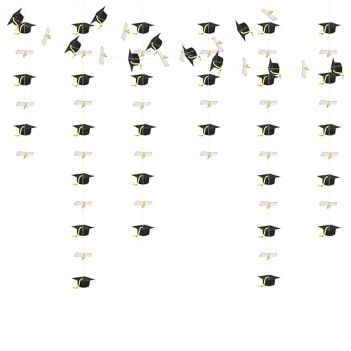 Graduation Decorations, 2025 Grad Cap Bunting Banners Graduation Hanging Garland Streamer Photo Backdrop for 2025 School College Classroom Home Graduation Party Supplies A7BYMLH