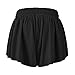 Idtswch Girls Athletic Shorts Kids Gym Running Biker Shorts for Teen with Liner 2-in-5 Tennis Skirts shorts Cute Black
