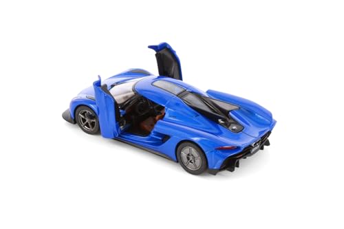 Modelo Escala 1:36 Konigseg Jesko Absolut Azul miniatura 4