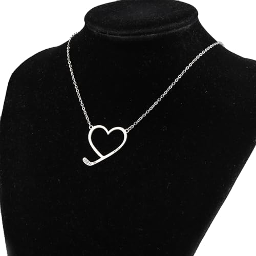 CENWA Hockey Heart Necklace for Women - Ice Hockey Jewelry, Sports Gift for Mom, Team Gift for Her2