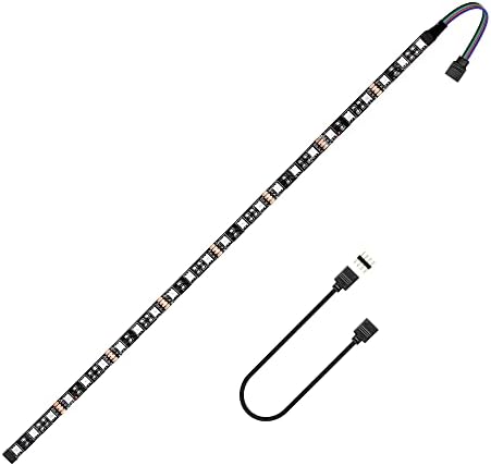 Vrabocry LED RGB PC Light Strip 1PCs 19.7in RGB LED Strip for 12V 4-Pin RGB LED headers for ASUS Aura Sync, Gigabyte RGB Fusion, MSI Mystic Light, ASRock RGB