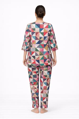 Image of Duchess Women's Viscose Cotton Rayon Printed Night Suit Top and Pajama Set