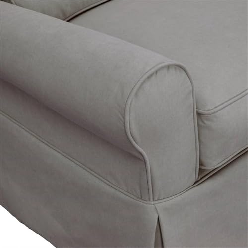 Sillón giratorio reclinable gris suave miniatura 5