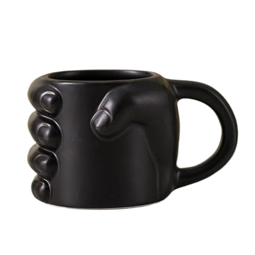 Taza de café divertida con forma de puño para usar en casa o camping 8