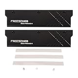 Sxhlseller Aluminum Alloy DDR Memory Heatsink, MEO PMOAB H Cooler DDR Heatsink, Replacement Computer Memory Water Cooling Heatsink for DDR5 Memory, 2Pcs (Black)