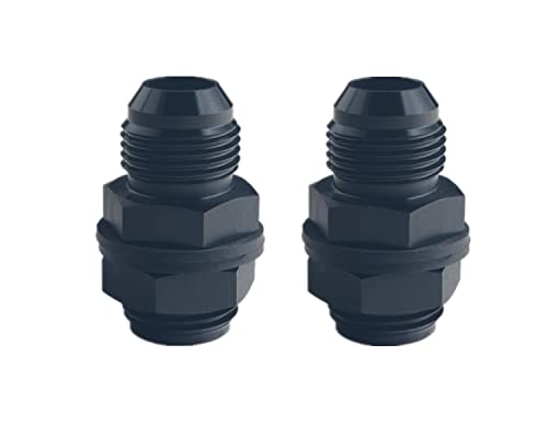 Pasamuros AN8 Flare DEWHEL para celda de combustible con tuerca 8AN de aluminio en pack de 2
