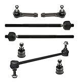 PartsW 8 Pcs Suspension Kit - Ball Joints Tie Rod Ends and Sway Bar Link