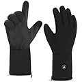 FEETMOR Heated Glove Liners for Men Women - Rechargeable Battery-Powered Electric Heating, Thin Flexible Touchscreen Gloves (FH04, Medium)