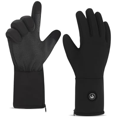 FEETMOR Heated Glove Liners for Men Women - Rechargeable Battery-Powered Electric Heating, Thin Flexible Touchscreen Gloves (FH04, Medium)